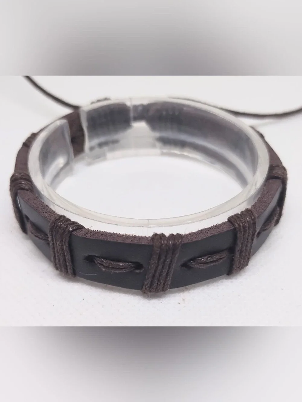 Men's Bracelet Leather Braided Brown New Jewelry G16